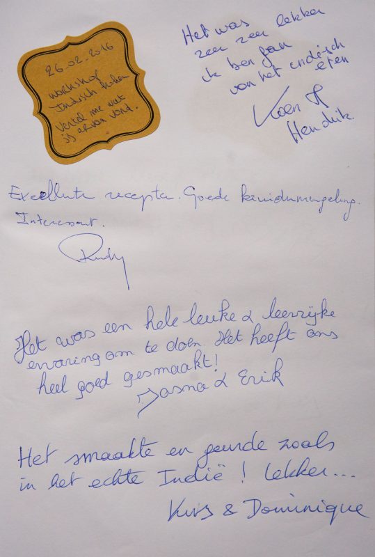 Workshop Indisch koken 26-02-2016