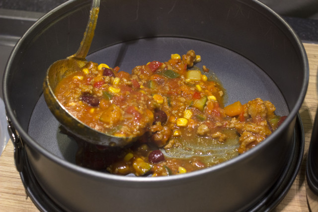 Mexicaanse lasagne-eerste laag