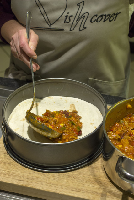 Mexicaanse lasagne-tweedelaag-saus