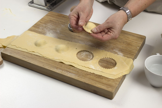 Aandrukken ravioli