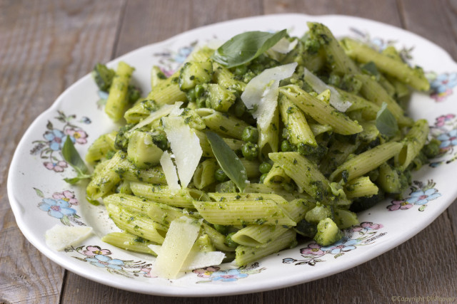 Menu voor Pasen - groene pasta pesto