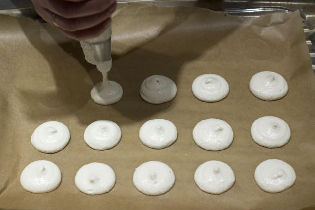 Macarons spuiten