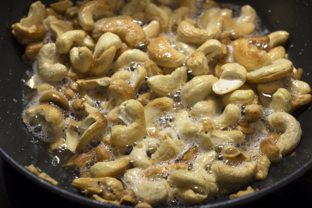 Cashewnoten bakken