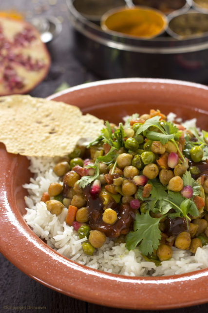 Vegetarische kikkererwtencurry met tamarindechutney
