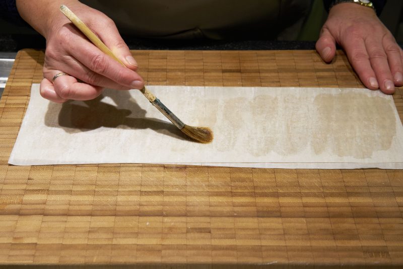 Appelroosjes - instrijken filodeeg
