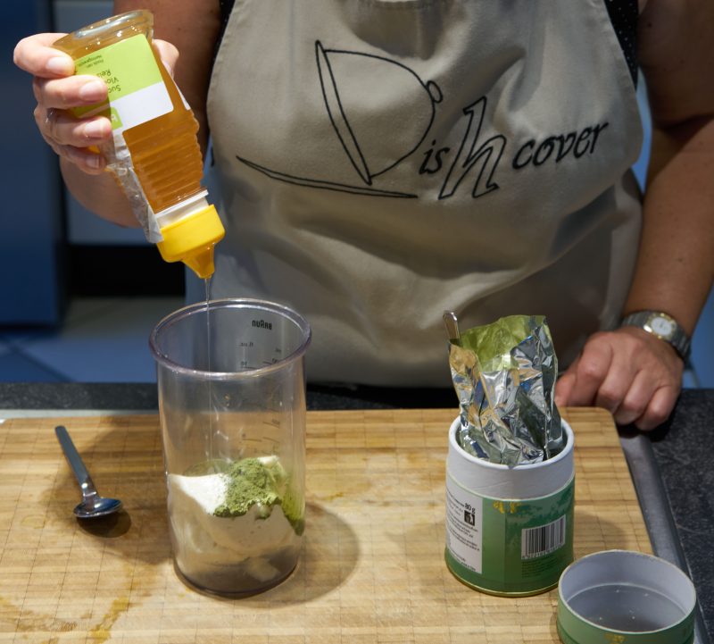 Matcha tofu pudding - maken