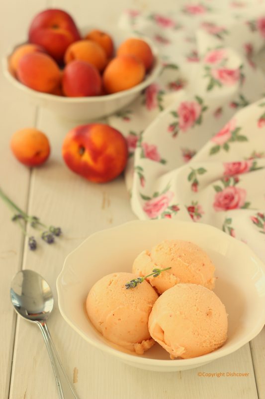 4 verfrissende ijsjes - ijs van abrikozen en nectarines