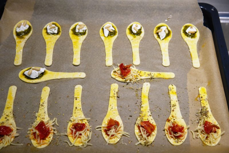 Lepeltjes klaar voor de oven