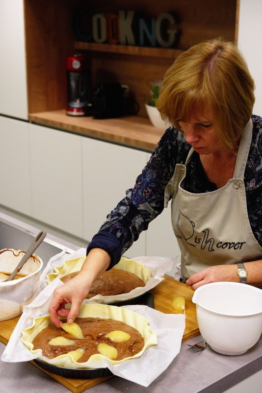 Chocoladetaart met peren - Peren op taart
