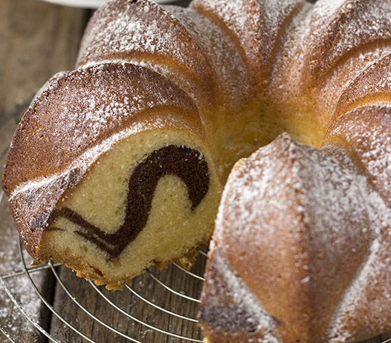 Gemarmerde chocoladecake
