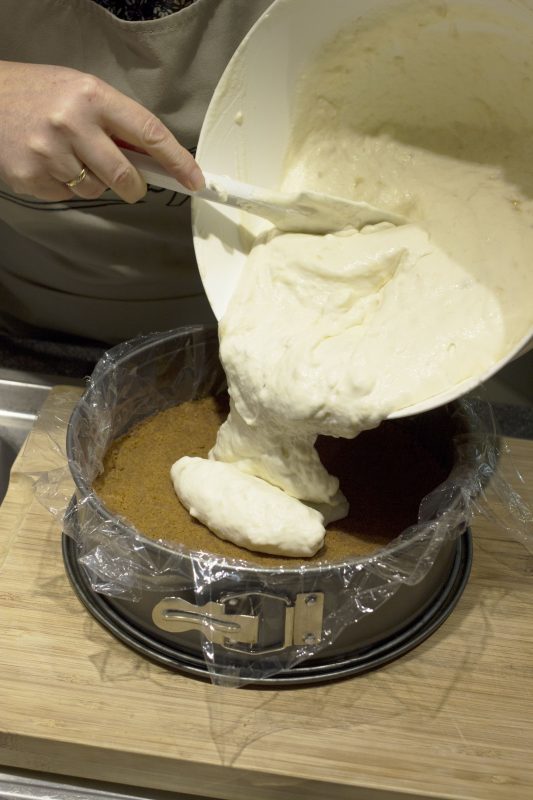 Bananenmousse op speculaasbodem