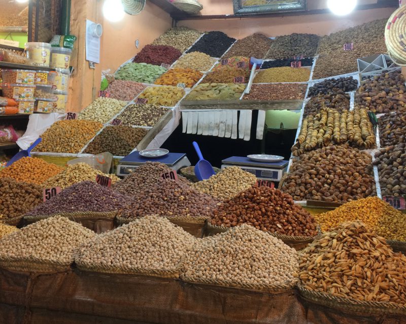 Gedroogde groenten en fruit souk Marrakech