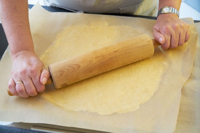 Rabarbergalette - uitrollen deeg