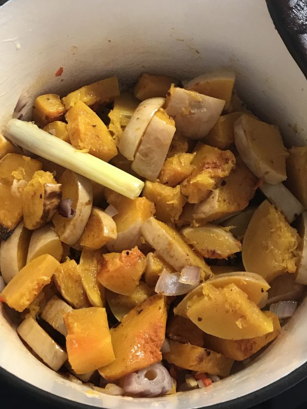 Thaise pompoensoep - geroosterde pompen