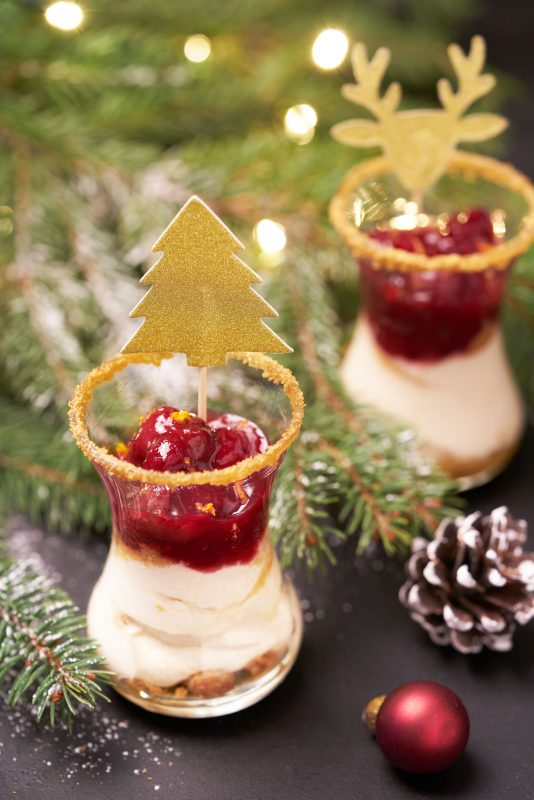 Glühbierkrieken met speculaasmousse