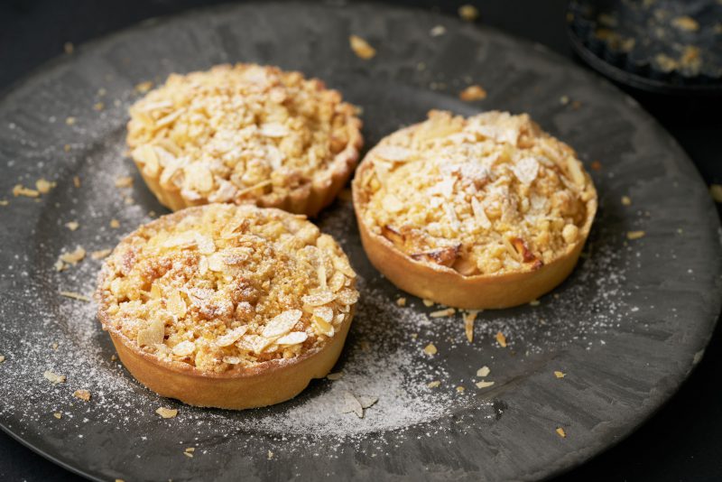 Appel-amandelcrumbletaartjes
