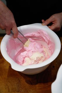 Roze macarons - mengen