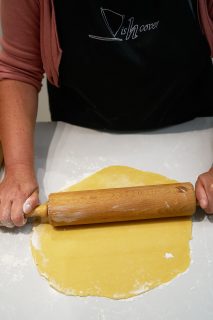 Galette met abrikozen - uitrollen deeg