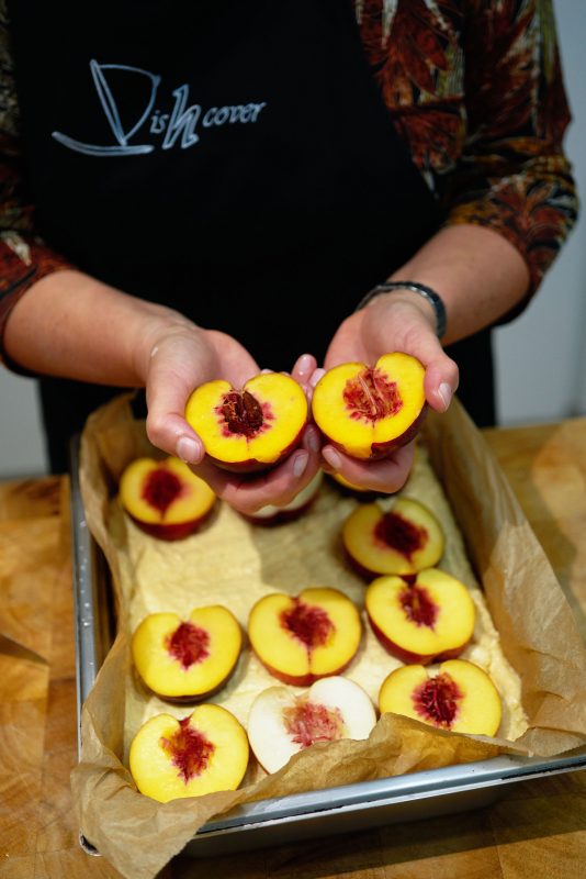 Nectarinecake - openen nectarine