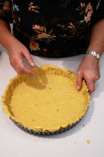 Bourdaloue, Franse perentaart - deeg in taartvorm