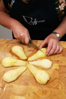 Bourdaloue, Franse perentaart - insnijden peren
