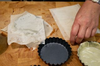 Filodeegtaartje met coquille en knolseldermousse - tweede filodeeg