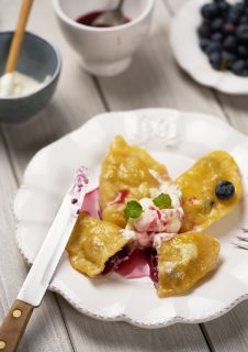 Pierogi met blauwe bessen