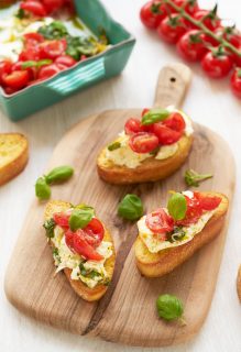 Ciabatta met gemarineerde mozzarella