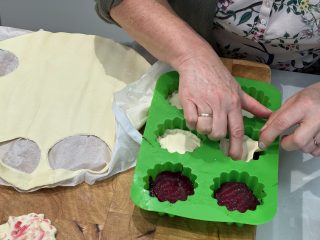 mini tarte tatin met rode biet
