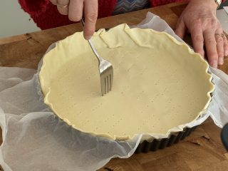 Taart inprikken met vork