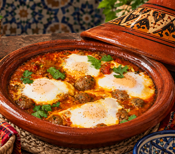 Kefta met tomaat en eieren